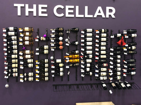 Fine Wine Company 'the cellar' wall of wine display