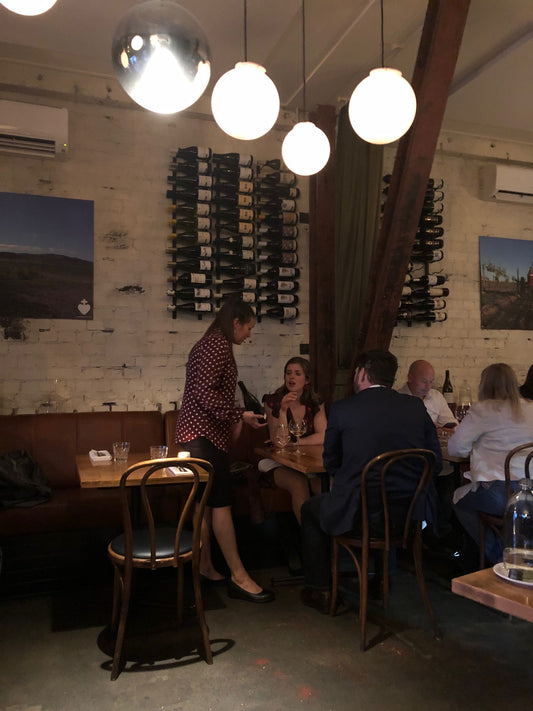 The Noble Rot Wine Bar wine display