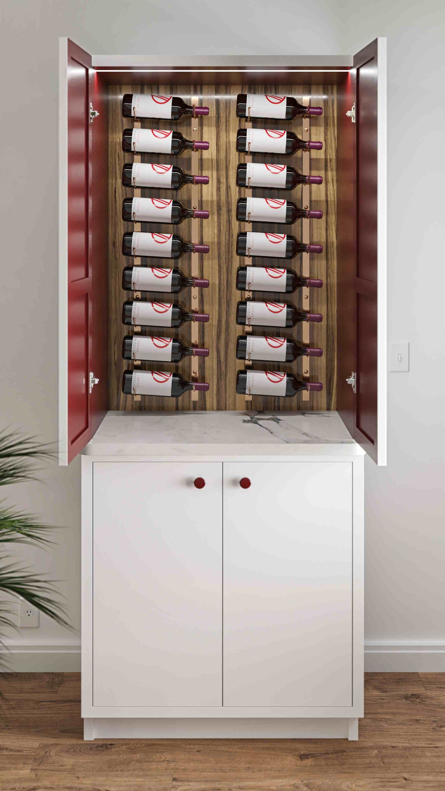 Magnum & Champagne Wine Rack - 9 Bottle Wall Mounted Storage | Premium Design