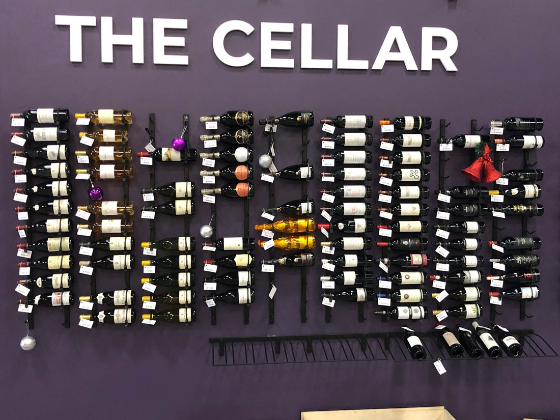 Fine Wine Company 'the cellar' wall of wine display