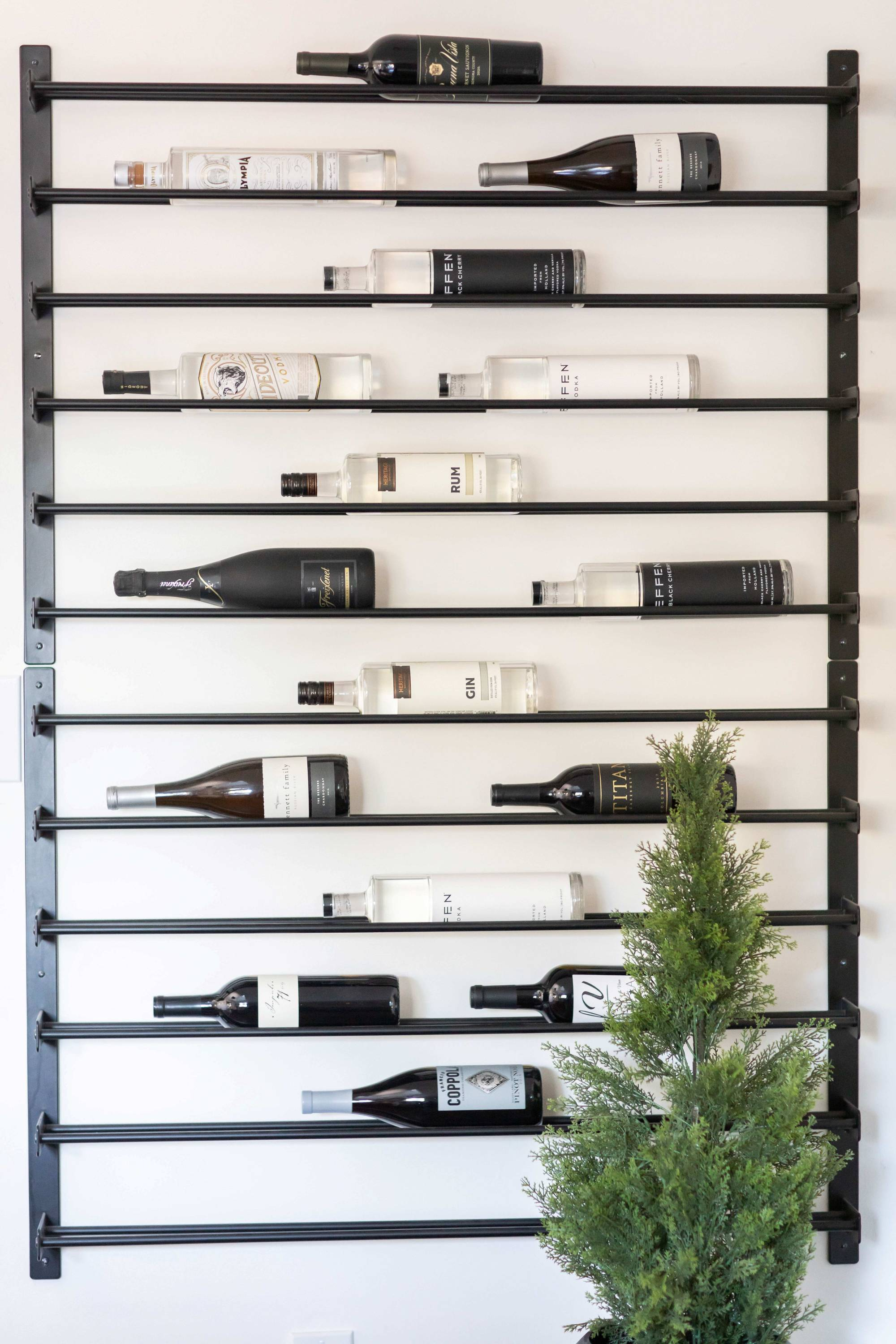 Evolution wine wall; sleek and modern