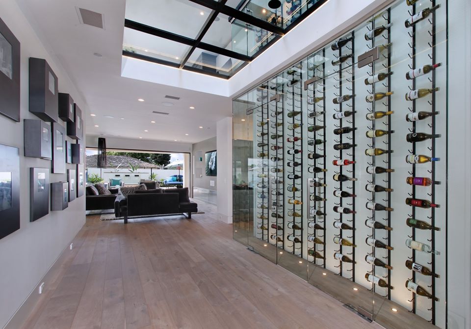 Spacious wine cellar in American home