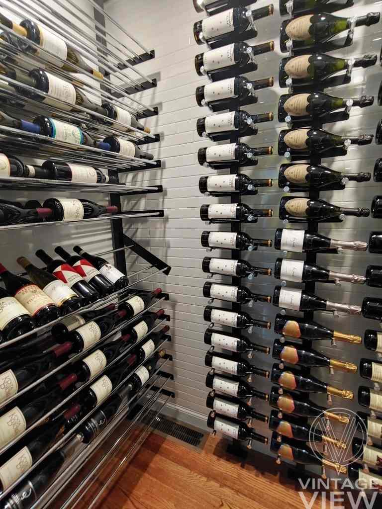 Evolution wine wall example in a wine cellar