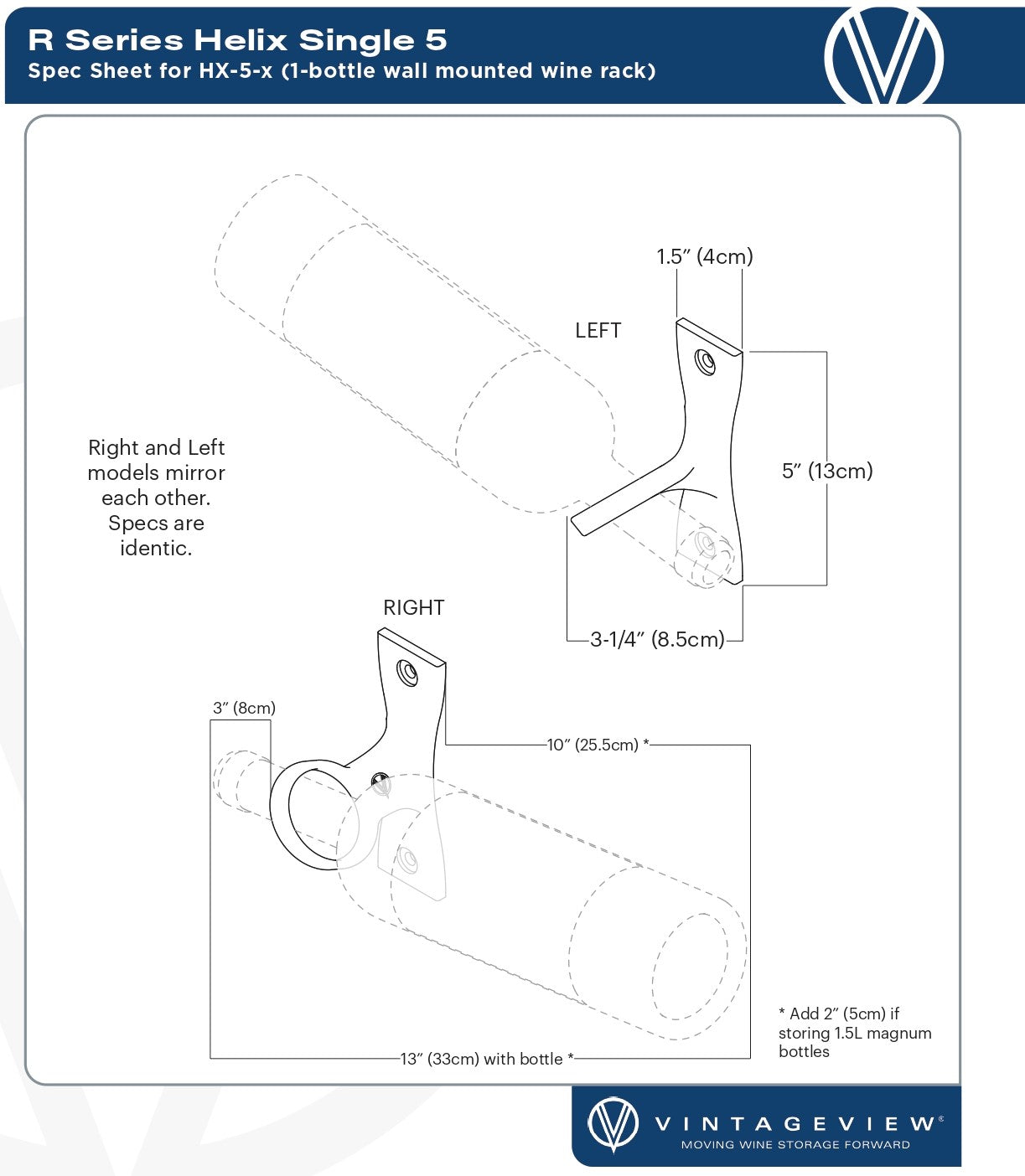 Helix Single spec sheet