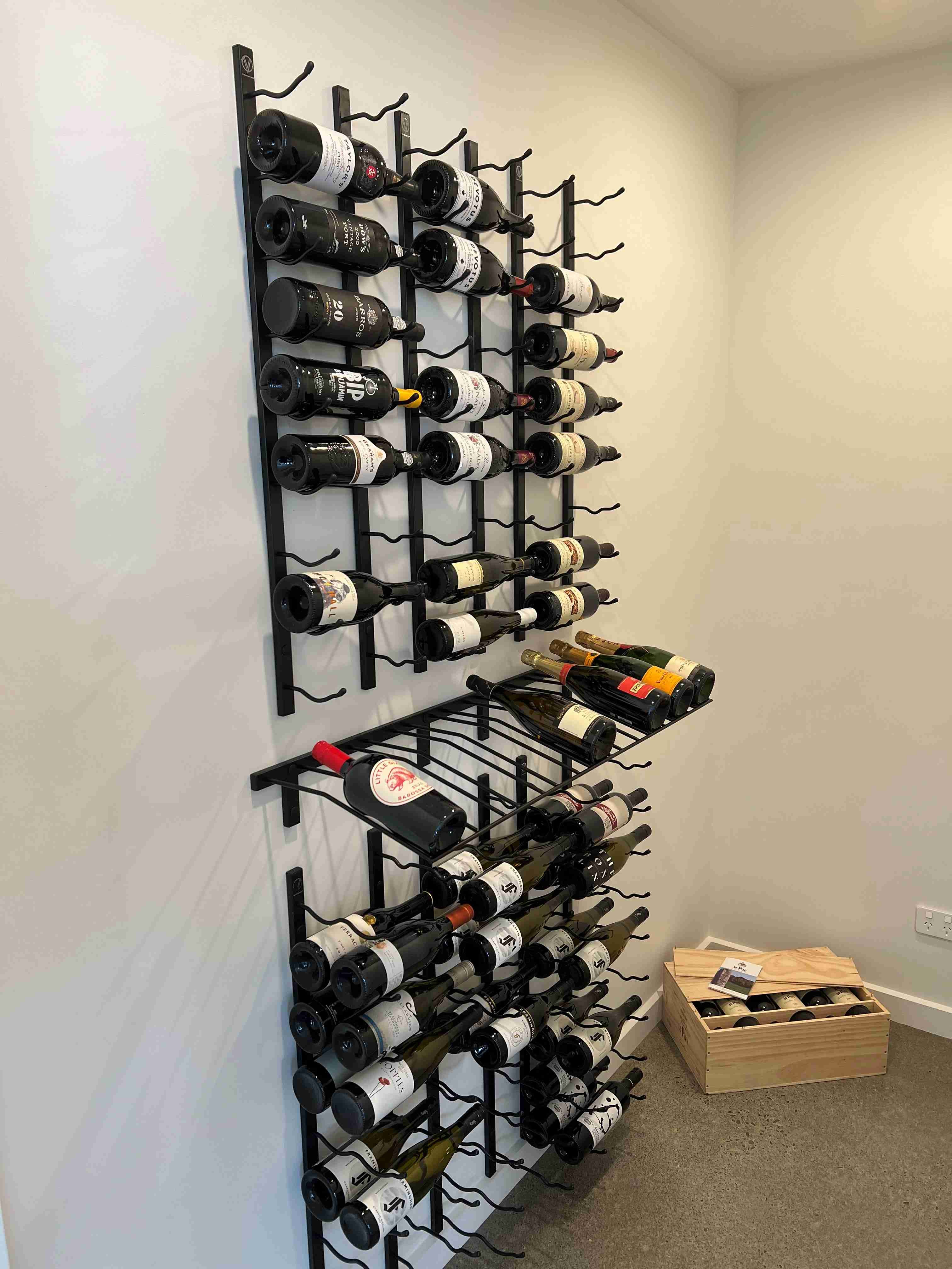 Presentation wine wall kit in a room wine racks by VintageView