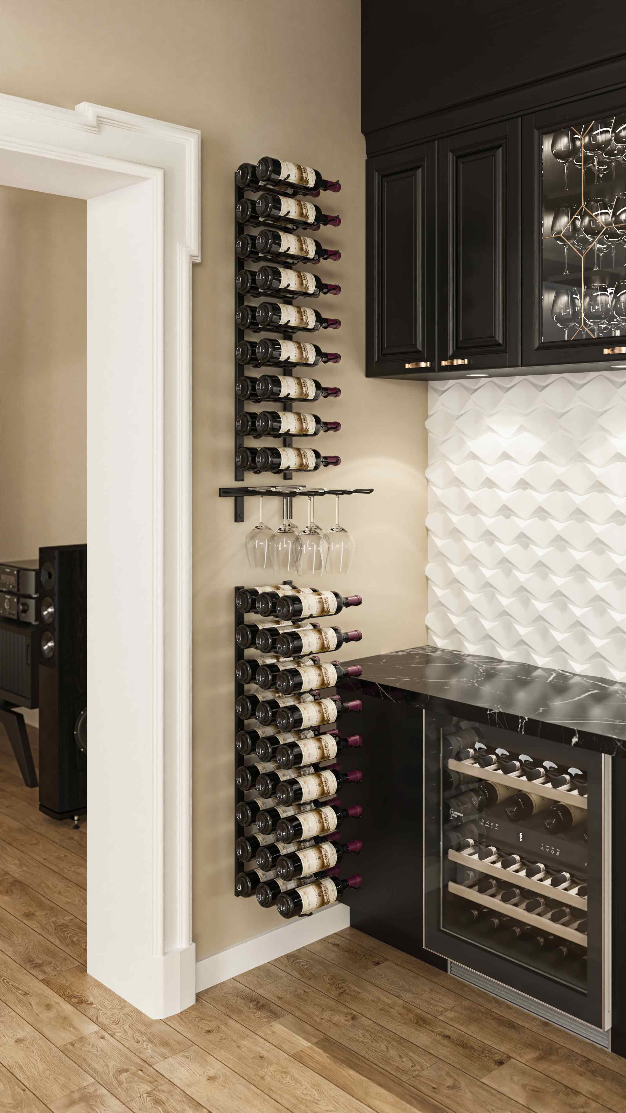 wine-bar-at-home-label-forward-wine-storage