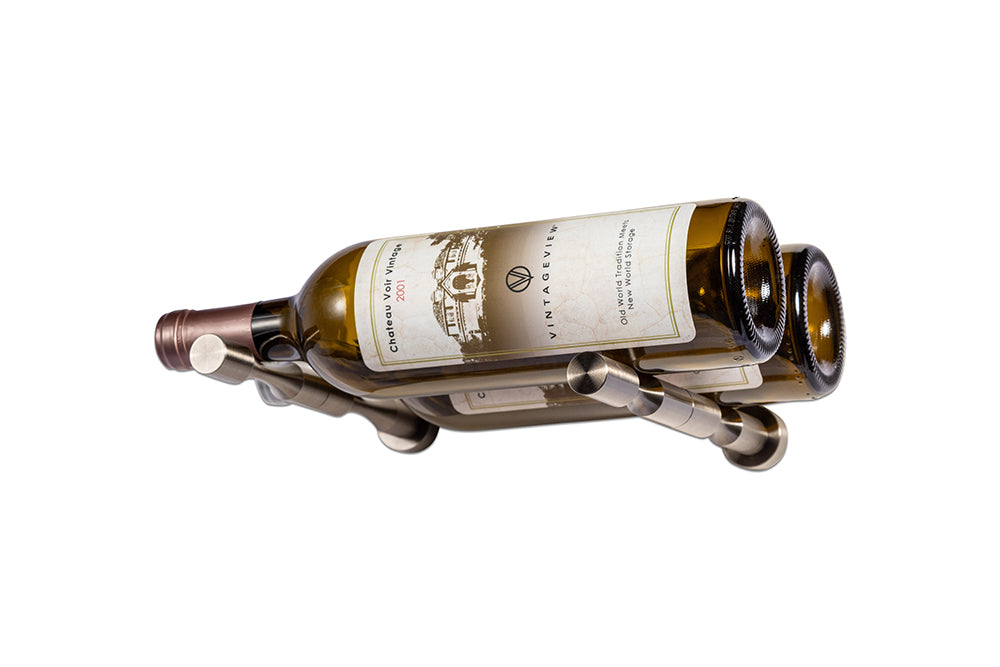 Vino Pin Metal Wine Peg with two wine bottles